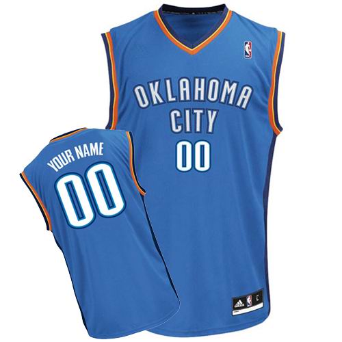 Oklahoma City Thunder Custom blue Road Jersey for sale